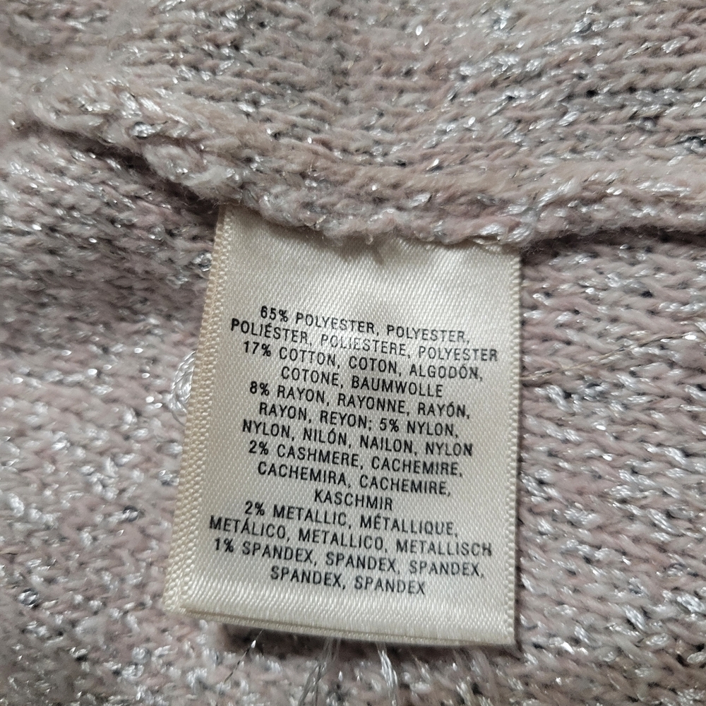 Anthropologie Knitted & Knotted Sparkling Silver Cardigan✨️✨️- Medium - Picture 3 of 7